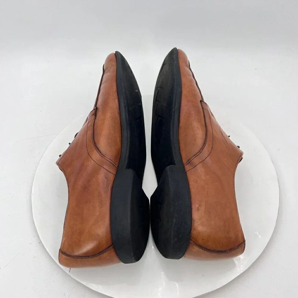 Allen Edmonds Tribeca Men Size 9D Brown Walnut Leather Derby Dress Shoes